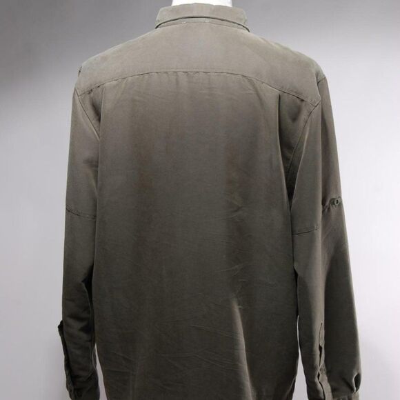 The North Face Olive Modal Camp Sleeve Casual Shirt Size LG - Picture 2 of 3